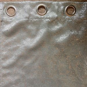 Light blue curtains with silver metallic speckles